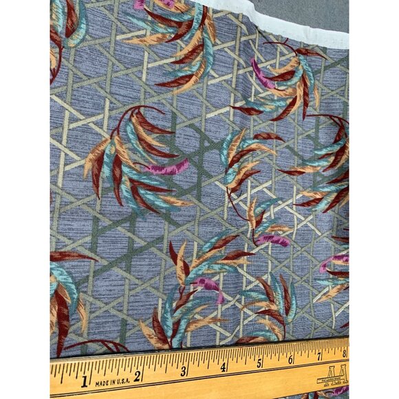 Colorful Geometric Fat Quarter Fabric 18x22 Abstract Leaves Design - Picture 2 of 3